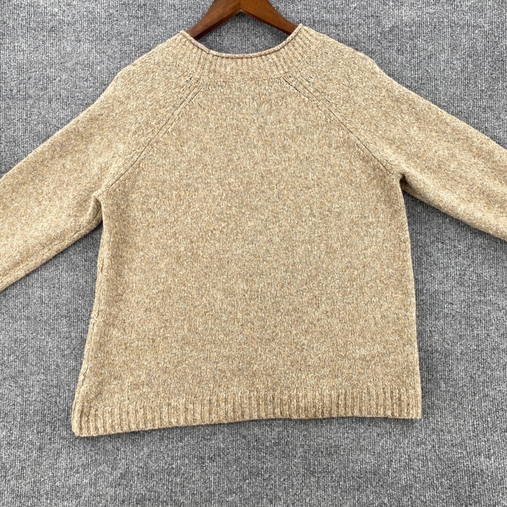 Croft & Barrow Sweater Womens XL Tan Marled Knit Raglan Sleeve Cottage Boho - Picture 8 of 8